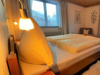 Blick in das Schlafzimmer