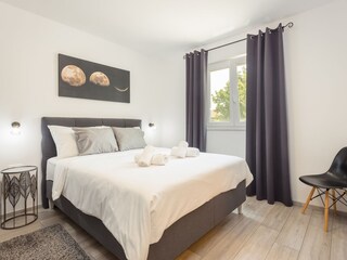 Gemütliches Schlafzimmer der Villa Greta in Labin