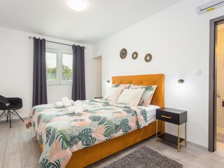 Comfortable bedroom of Villa Greta in Labin