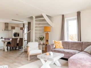 Livingroom with open kitchen