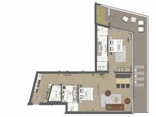 Appartamento Kaltenbach Pianta del piano 17