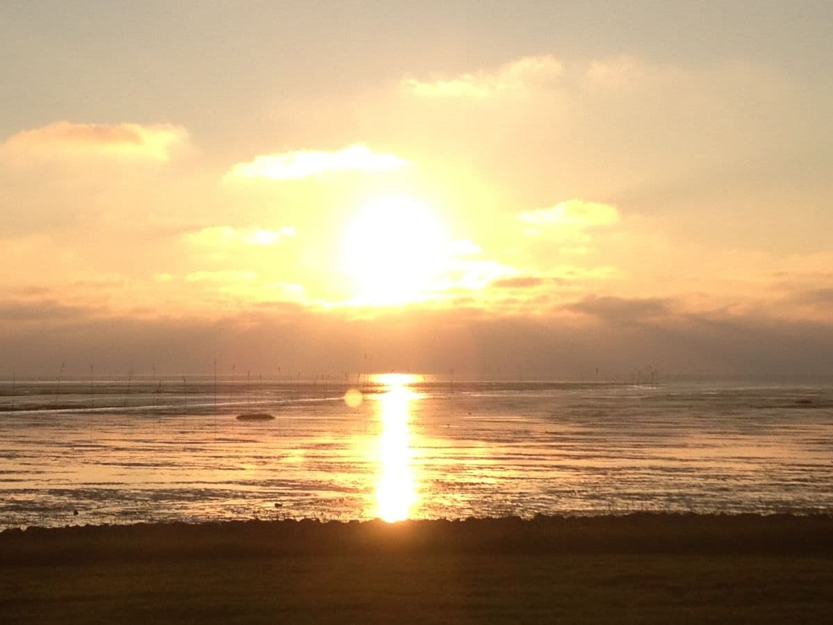 Sonnenuntergang über dem Wattenmeer