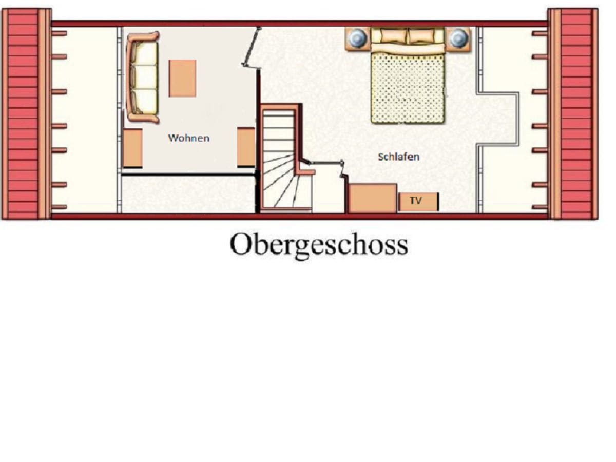 Dachgeschoss unseres Ferienhauses