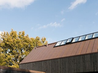 Spiel von Licht und Schatten im schwarzen Holz