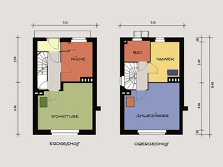 Chlorierter Grundriss des Hauses