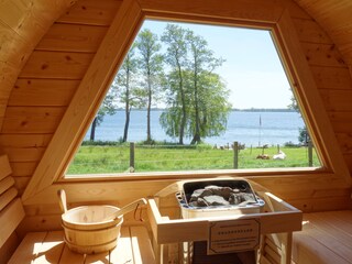 Sauna direkt am Wittensee, herrlicher Seeblick