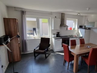 Spacious living and dining area