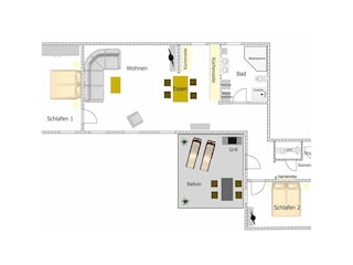 Vakantieappartement Sassnitz Grondplan 28