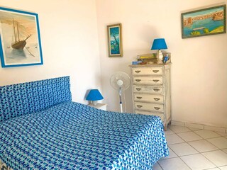 Bedroom in blue like the sea