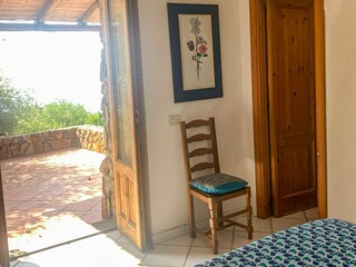 Blue bedroom with maritime decor