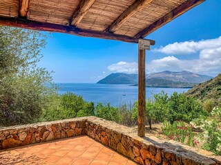 Sea views through the bamboo roof
