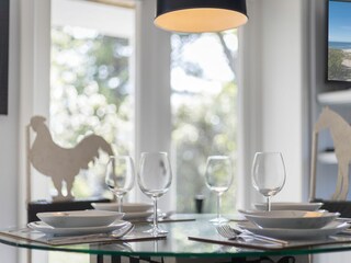 Blick vom Esstisch Garten/ Terrasse