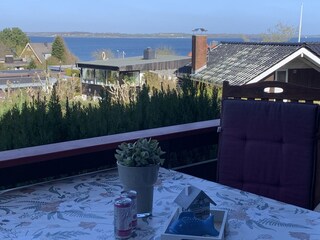 Ferienhaus Fjordstuga mit Meerblick.