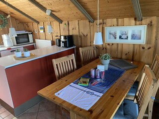 Essbereich des Ferienhauses.