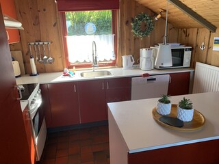 Die Küche des Ferienhauses.