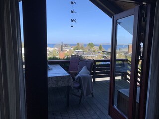 Blick aus dem Wohnbereich auf die Ostsee!