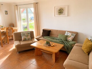 Wohnzimmer des Ferienhauses.