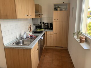 Die Küche des Ferienhauses.