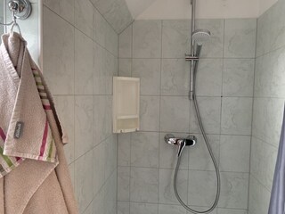 Der Duschbereich im Badezimmer OG.