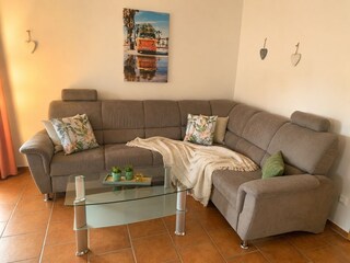 Sitzbereich im Ferienhaus.