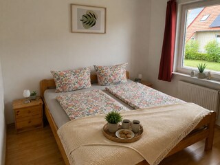 Das Schlafzimmer im EG.