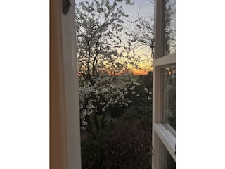 Ausblick Schlafzimmer am Abend