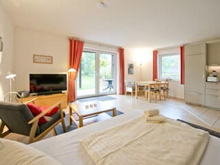 Beispielfoto Wohnzimmer mit Schlafsofa