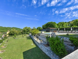 Schöner Gartenblick vom Balkon aus.