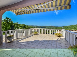 Schöner Gartenblick vom Balkon aus.