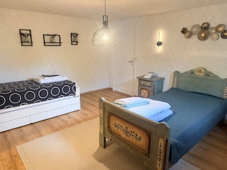 Schlafzimmer im Kellergeschoss