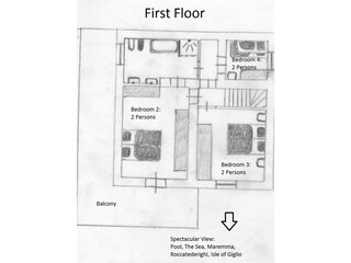 Villa Roccatederighi Pianta del piano 23