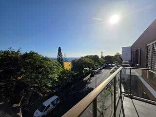 Sunny balcony with a beautiful view