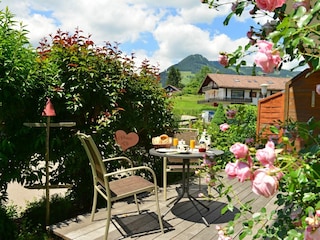 Ost-Südterrasse mit Blick auf das Weiherhorn