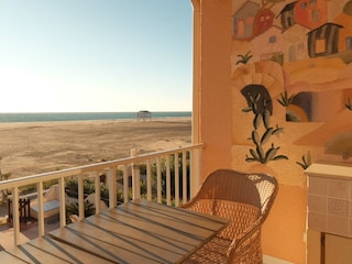Ferienwohnung Meerblick Balcon sur Mer rechts der Grill