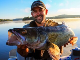 Zander Angeln im verbundenen Nachbarsee Bunn