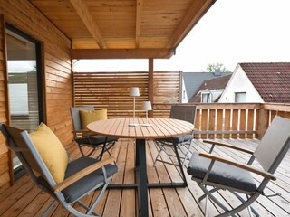 Möbel auf der Dachterrasse