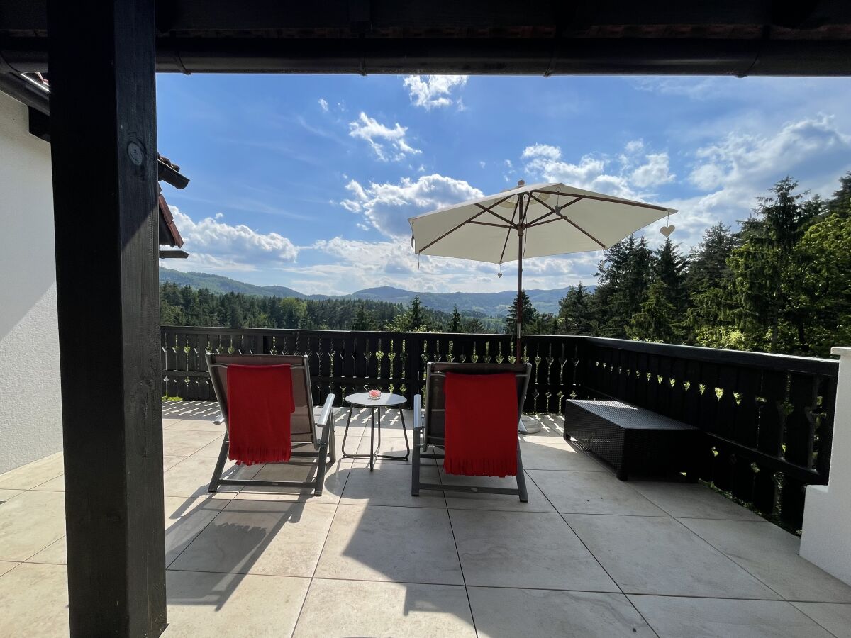 Terrasse KnusperHäuschen mit herrlicher Fernsicht