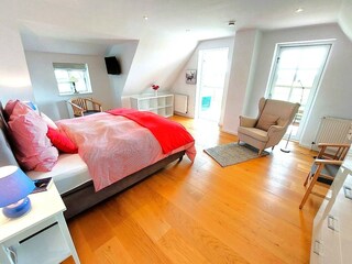 Doppelzimmer mit Balkon mit Fjordblick im DG