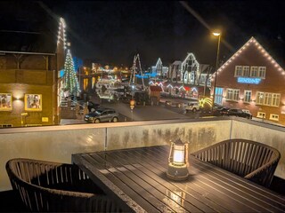 Blick vom Balkon im Winter