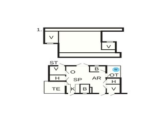 Vakantiehuis Kongsmark Grondplan 2