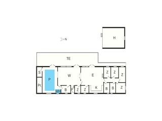 Vakantiehuis Udsholt Strand Grondplan 6