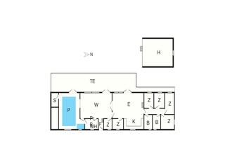 Vakantiehuis Udsholt Strand Grondplan 7