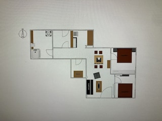 Grundriss der Ferienwohnung