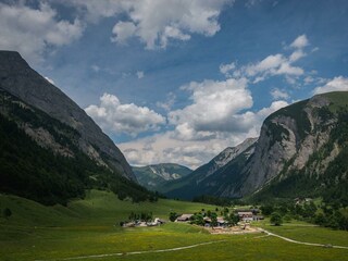Alm Dorf Ansicht von Süden