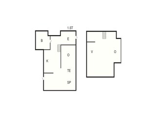 Vakantiehuis Vorupør Grondplan 5