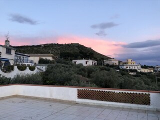 Dachterrasse Blick auf Jupiter Tempel