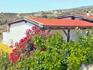 Casa Azul , vorne Eingang ,nach hinter der große Balkon