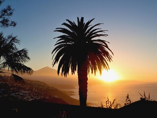Sonnenuntergang El Sauzal in den Waschgärten