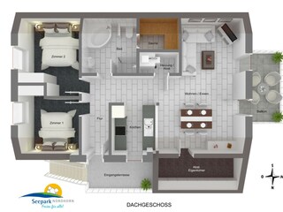 Apartamento de vacaciones Nordhorn Plano de planta 40