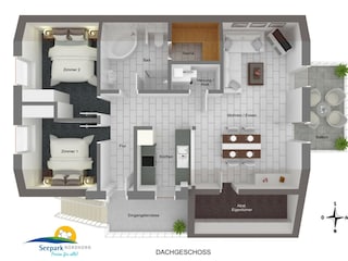 Vakantieappartement Nordhorn Grondplan 40